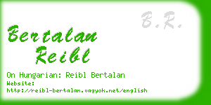 bertalan reibl business card